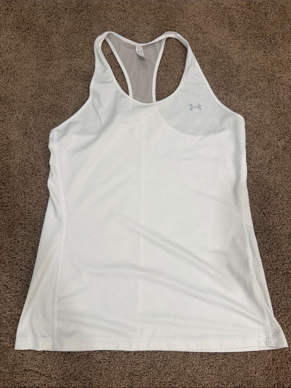 Under Armour White Women's Mesh Racerback Tank